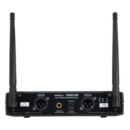 Fonestar SONAIR-2M Micrófono Inalámbrico Doble de Mano UHF Fonestar SONAIR-2M Micrófono Inalámbrico Doble de Mano UHF